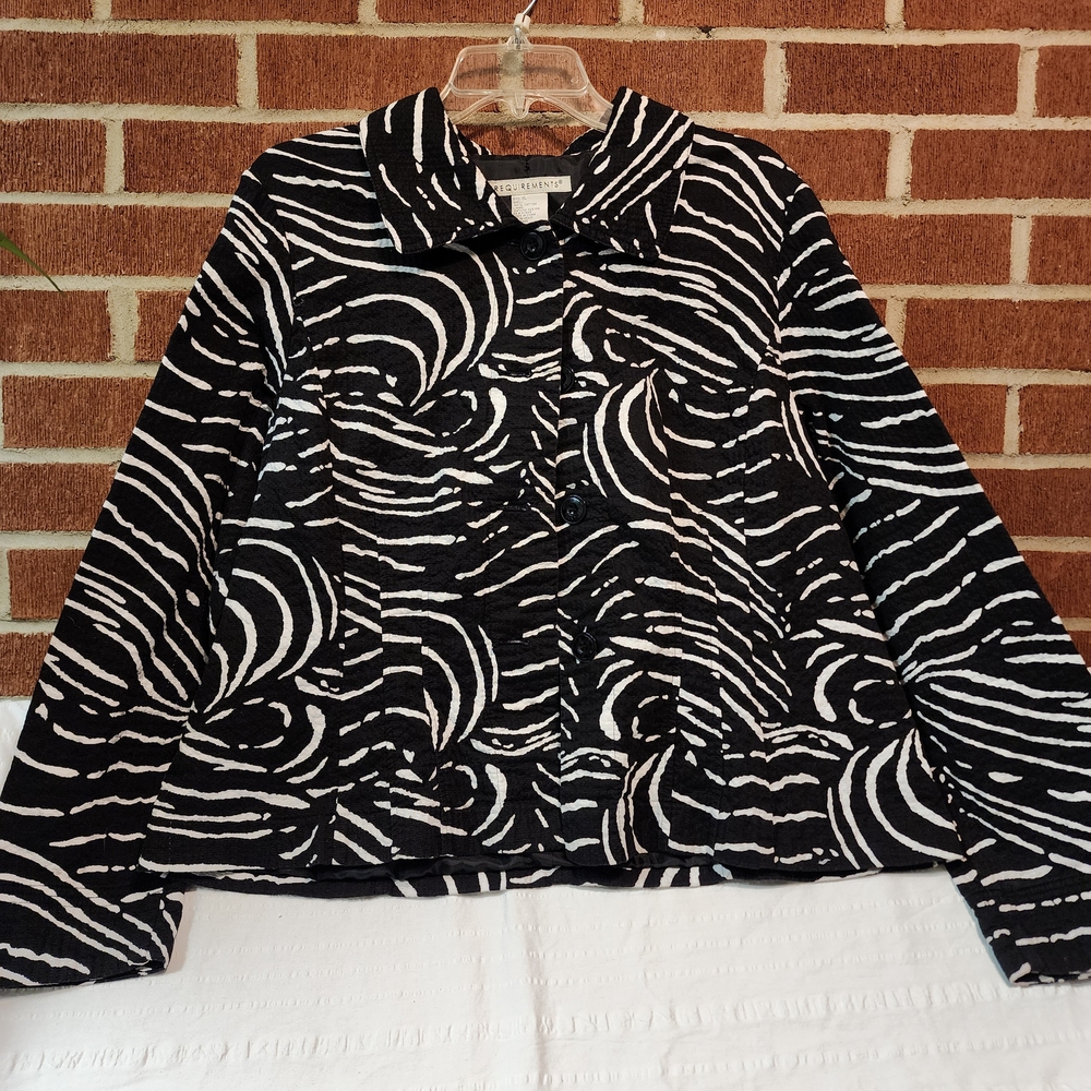 Requirements Black and White Patterned Jacket